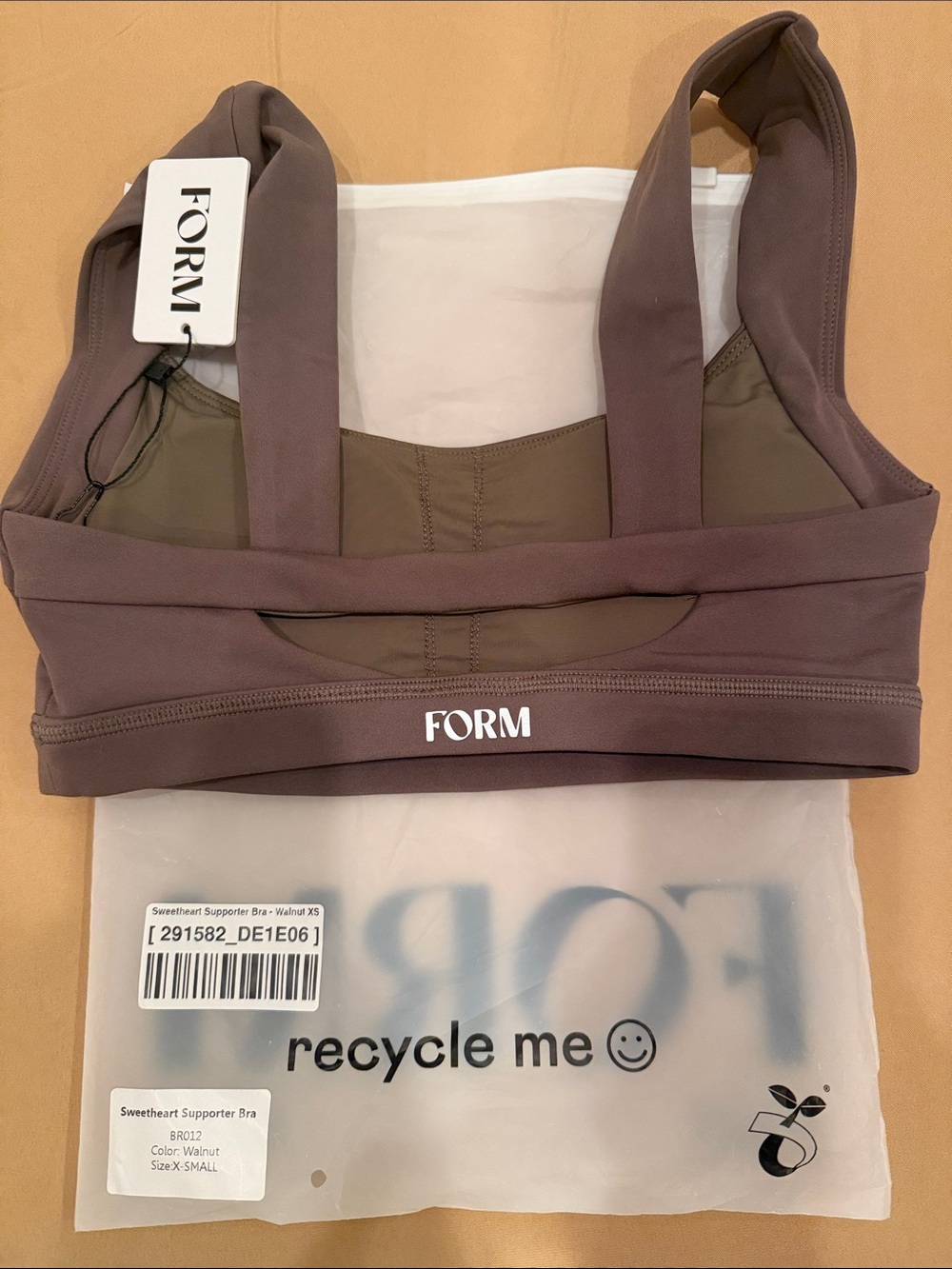 FORM ACTIVEWEAR Sweetheart Supporter Sports Bra in Walnut XS